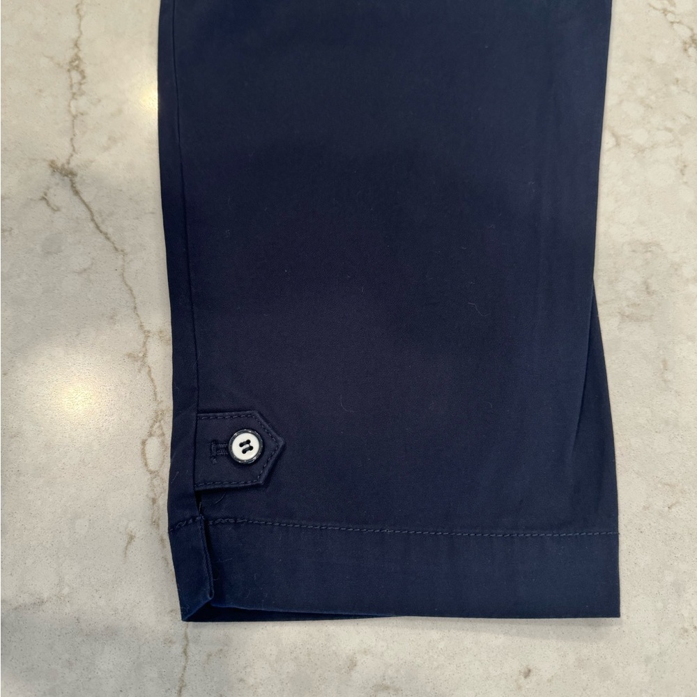 Talbots Perfect Crop Pant Curvy Fit Navy Blue Size 12P - Picture 8 of 10
